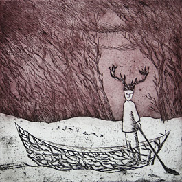 A Gap in the Trees, etching