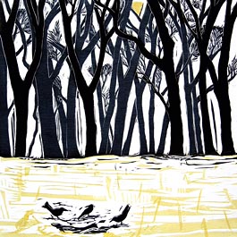 Michaelmas, linocut